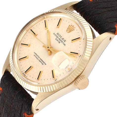 rolex date 14k yellow gold automatic vintage mens watch 1503|pre owned rolex 1503.